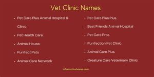 vet clinic names